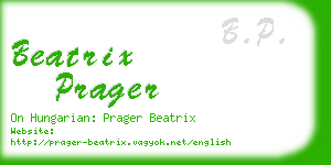 beatrix prager business card